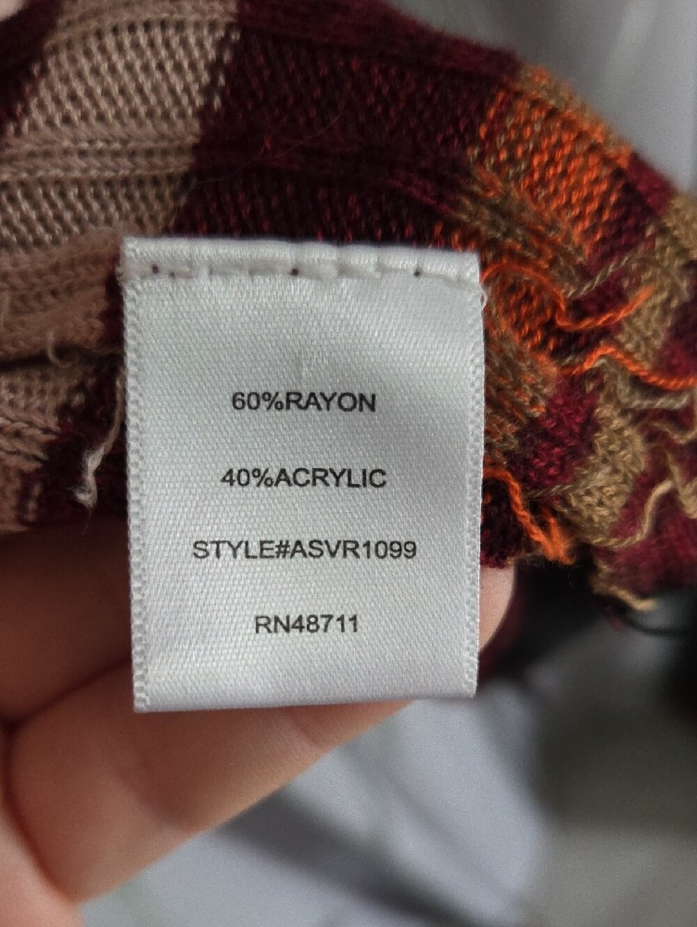 Ophelia Roe Open Front Striped Cardigan Wrap in Burgundy 3X - Picture 4 of 4